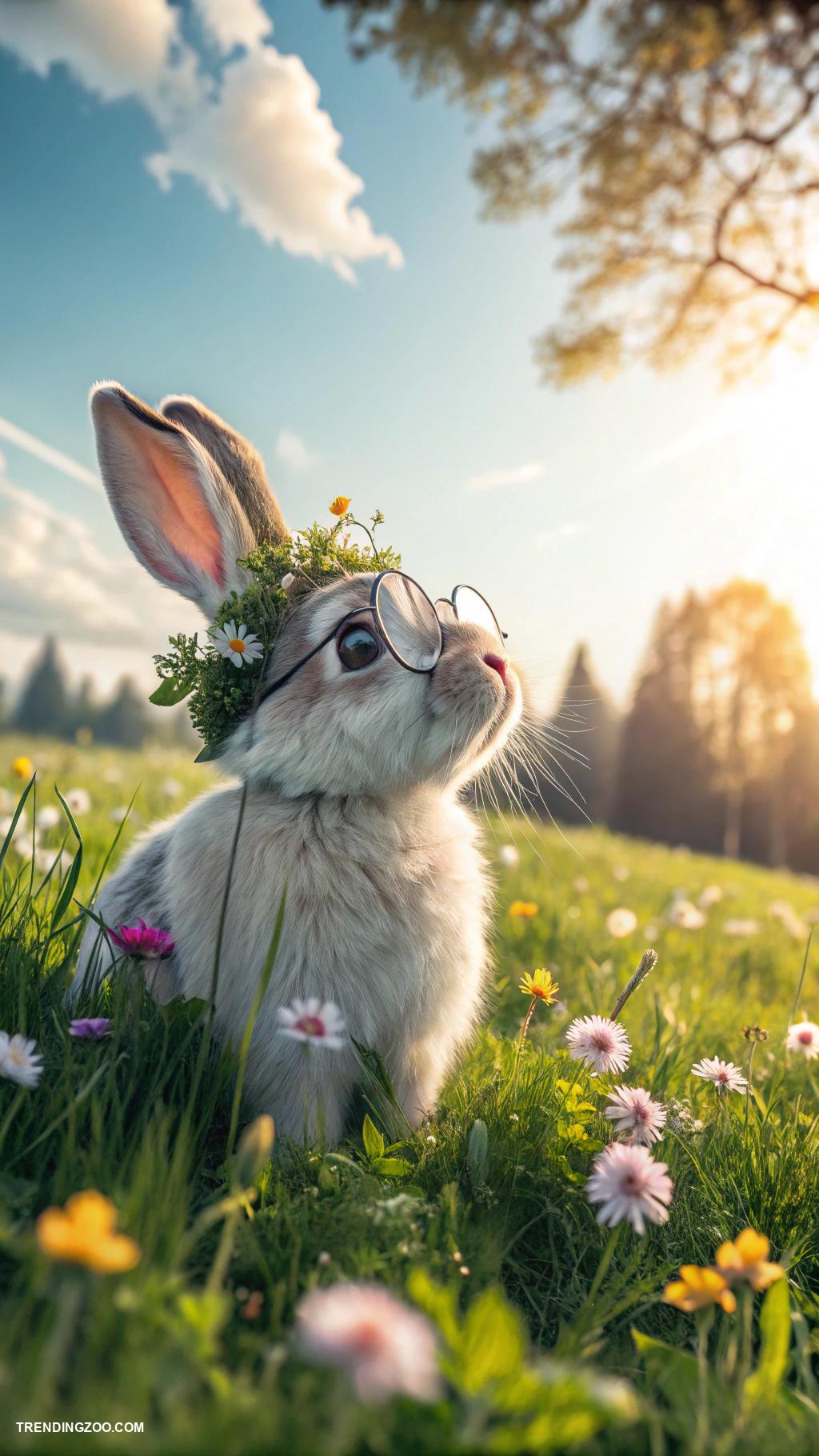 cute bunny pictures Cute bunny with big round glasses
