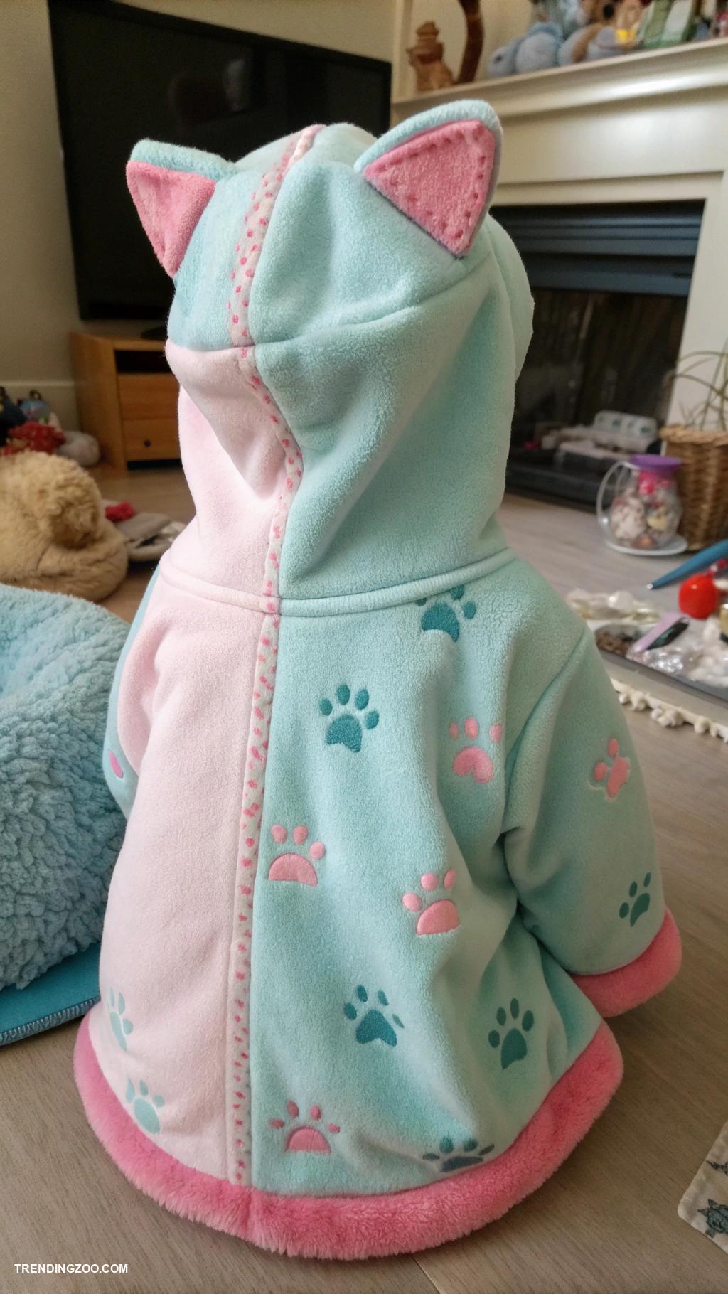 diy kitten clothes Fleece lined jackets for chilly days