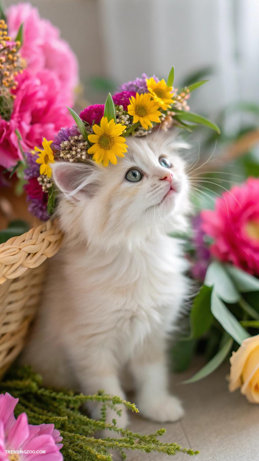 diy kitten clothes Flower crowns using faux flowers