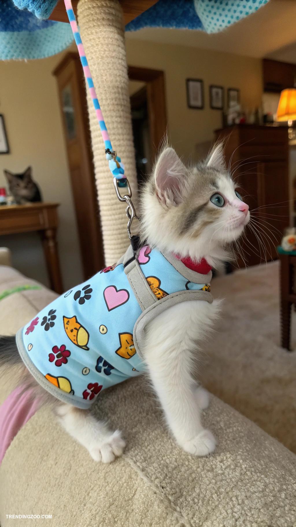 diy kitten harness Upcycled t shirt harness with cute patterns