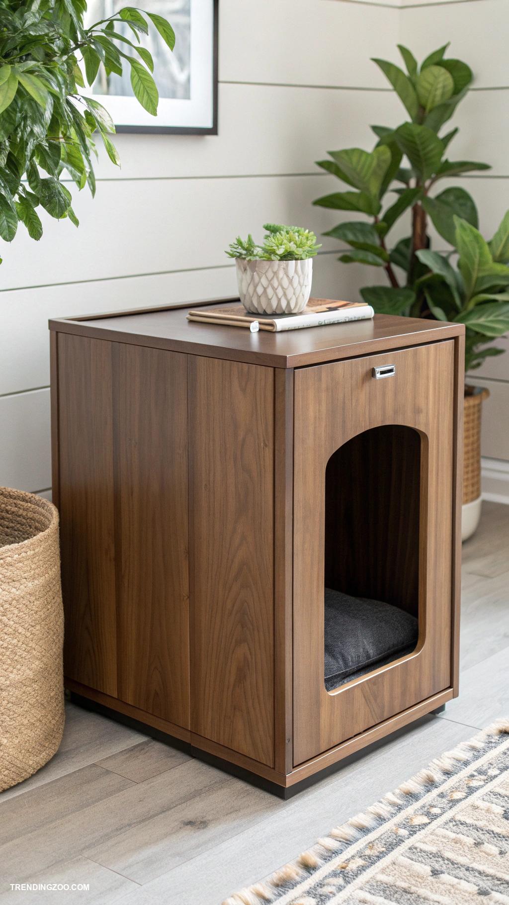 diy kitten litter box ideas Sleek furniture style litter box enclosure