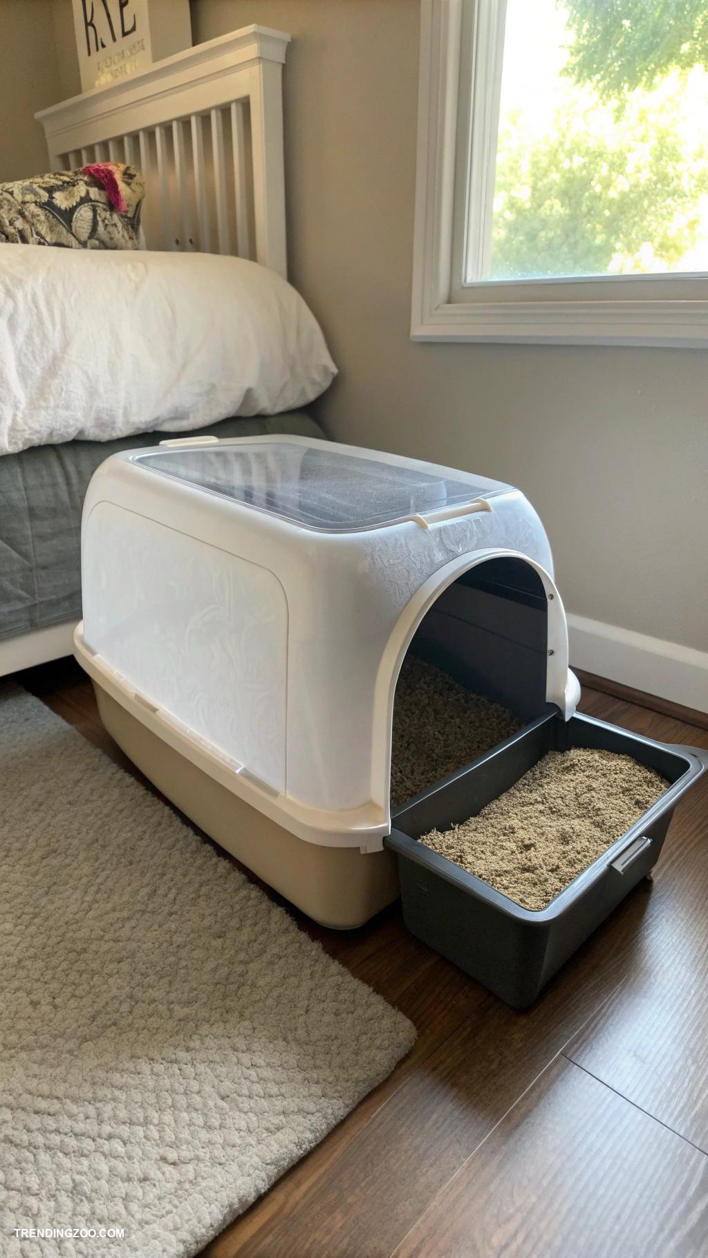 diy kitten litter box ideas Underbed storage container with entrance