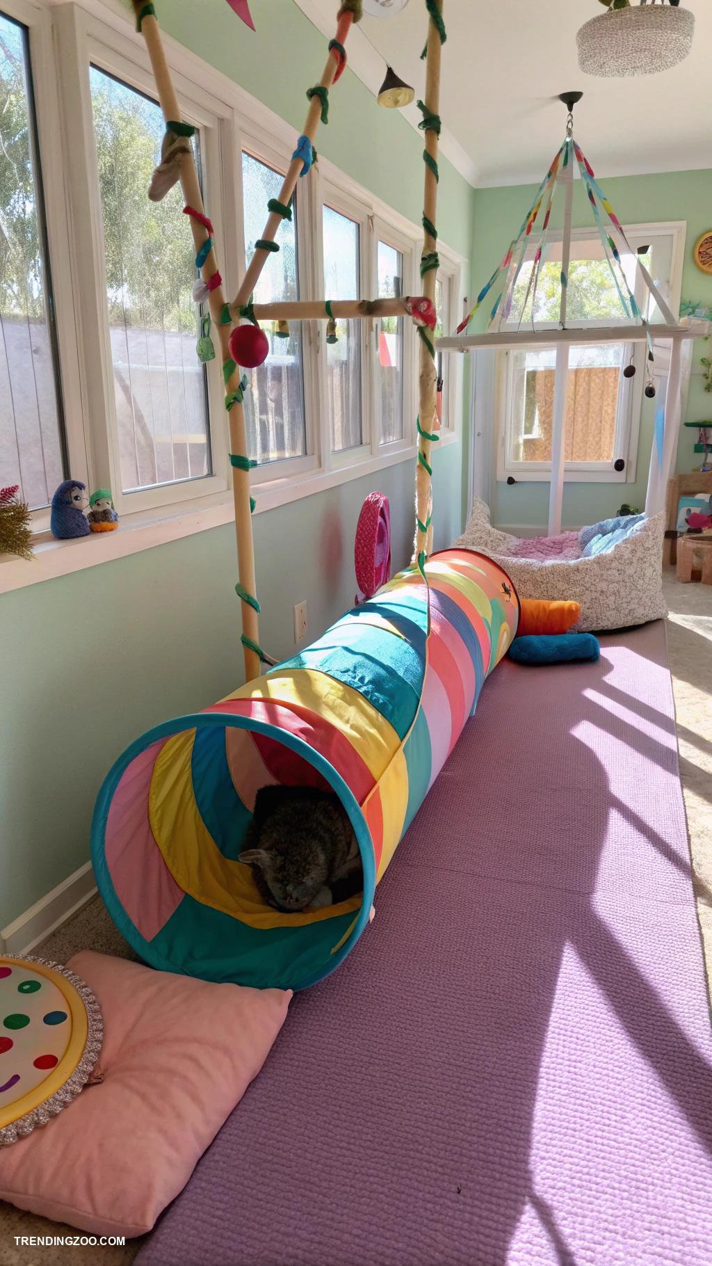 diy kitten playpen Tunnel system connecting different play areas