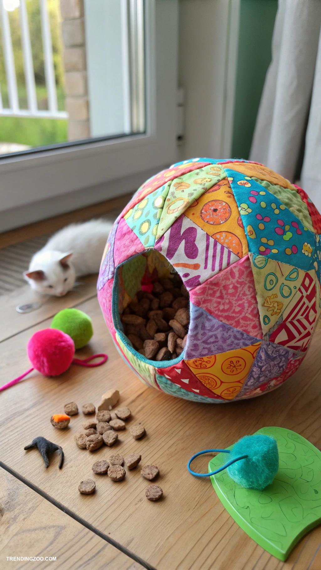 diy kitten toys Paper mychy balls with treats inside