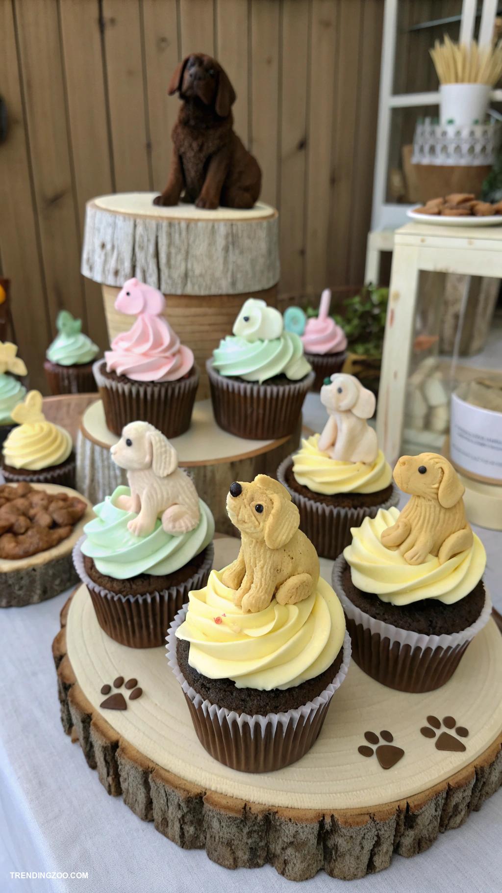 dog themed cupcakes Carob and banana doggie delights