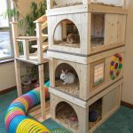 indoor bunny habitat ideas Multi level playhouse with tunnels and ramps