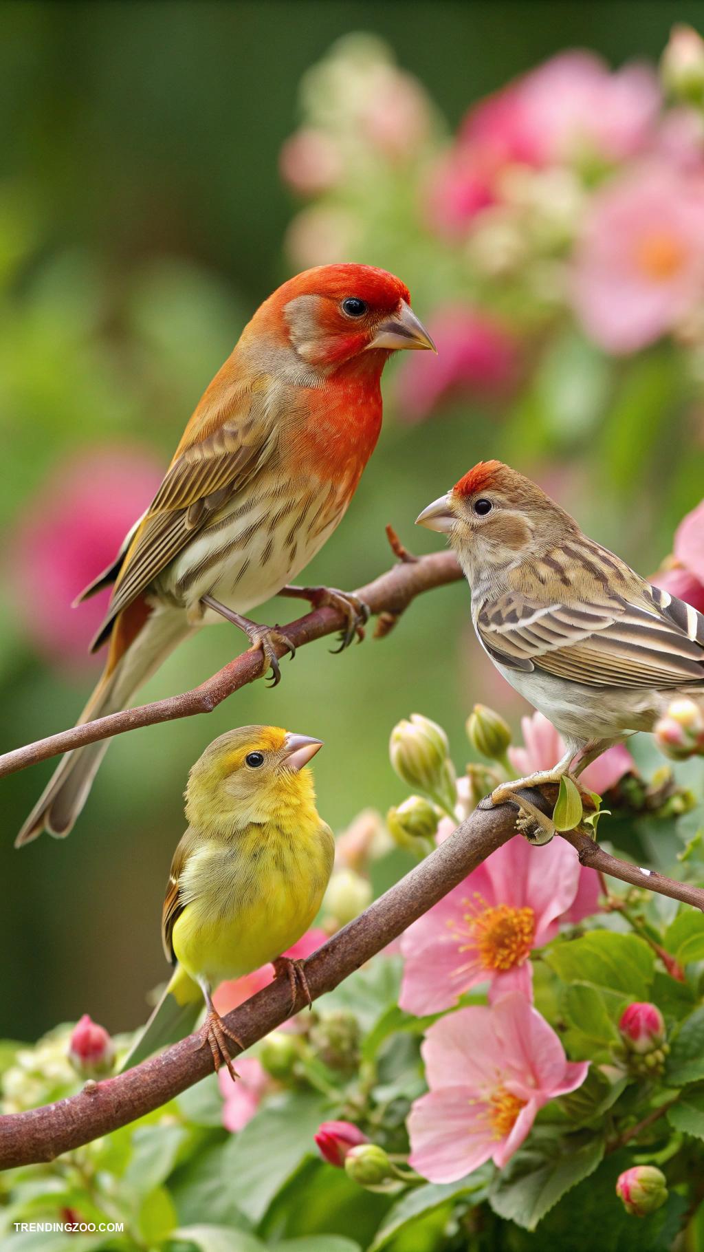 most beautiful birds Finch family with diverse vivid plumage