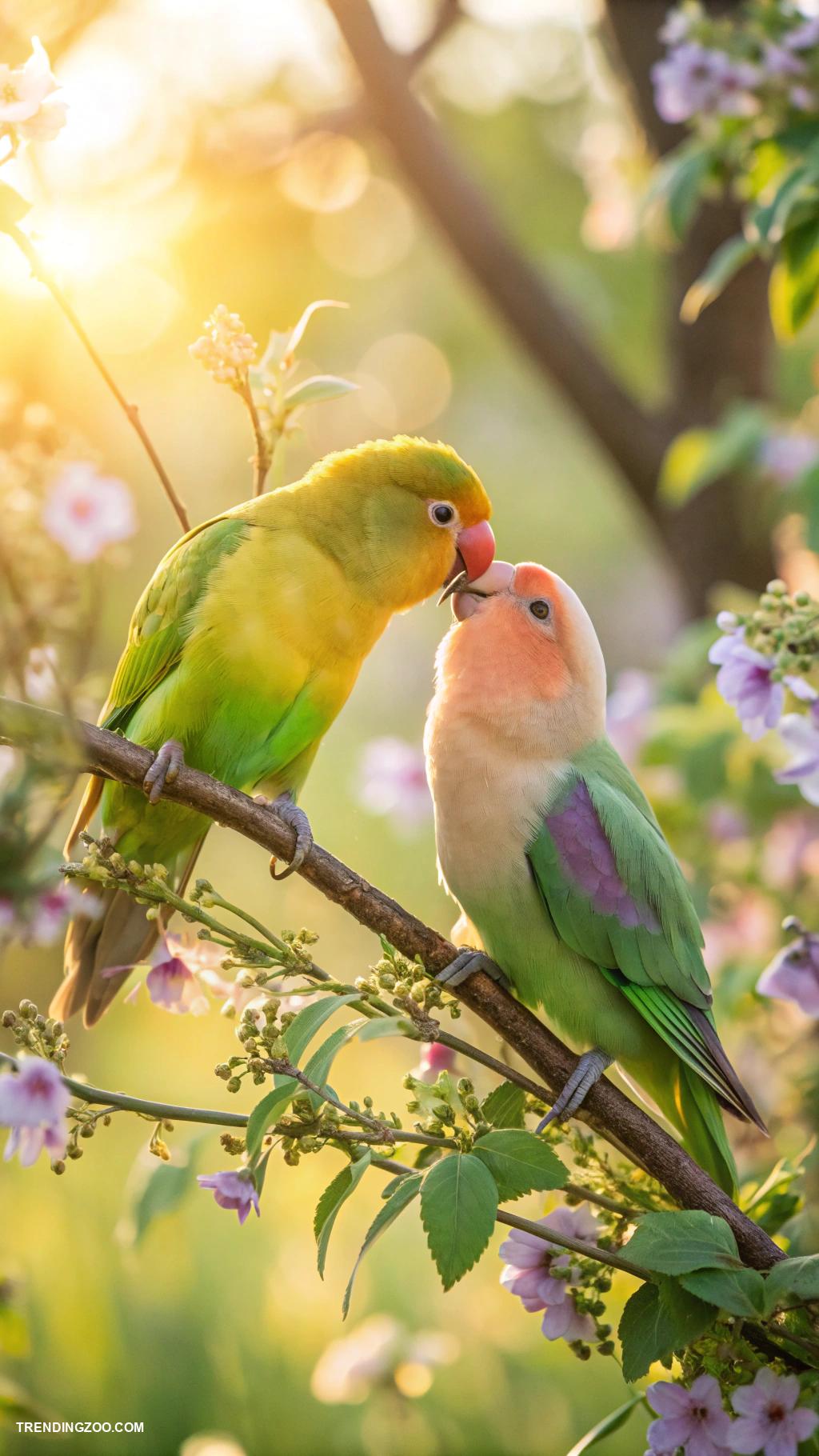 most beautiful birds Lovebirds romantic bonding and playful nature
