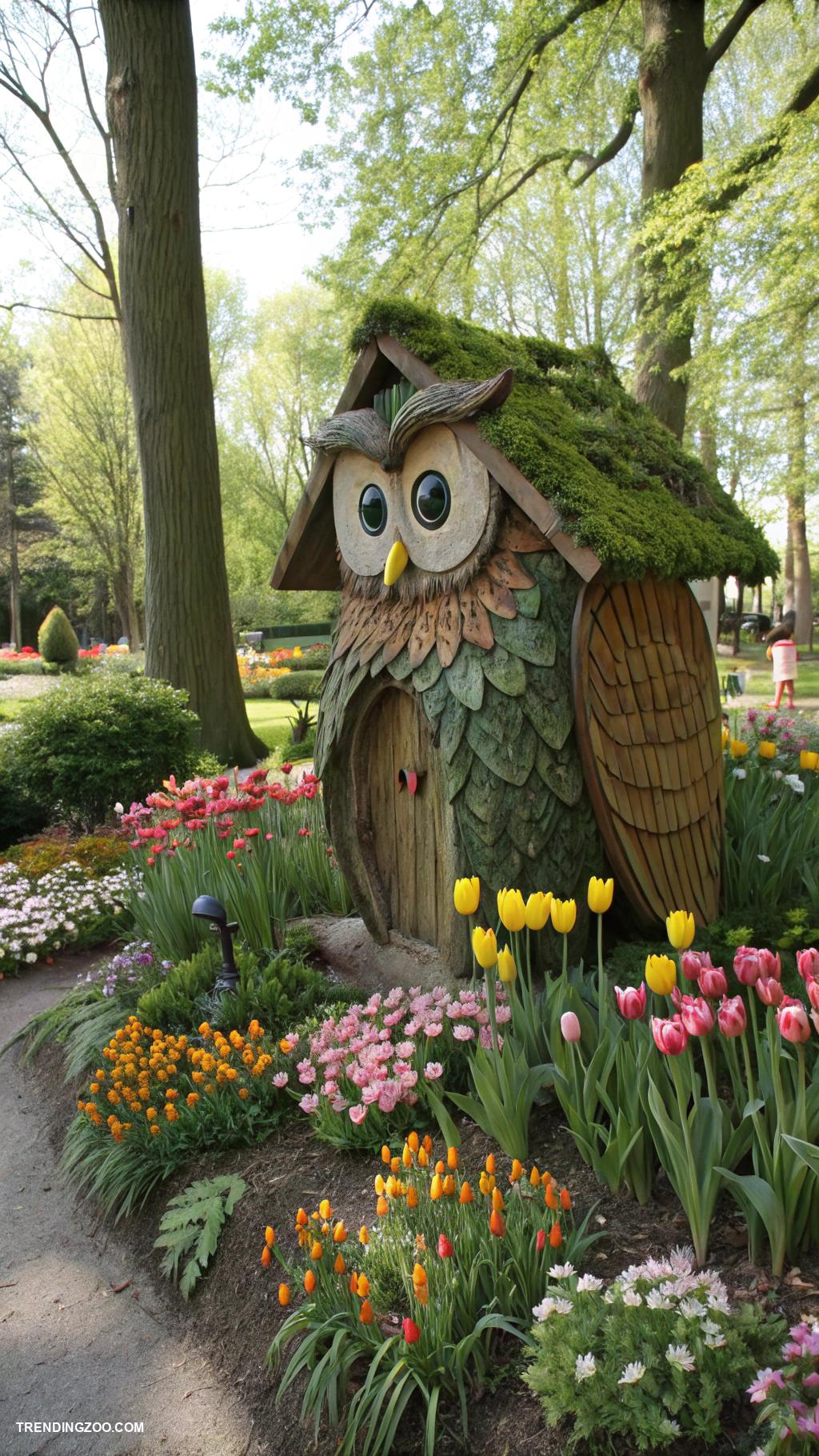 owl house ideas Owl shaped birdhouses for a whimsical garden