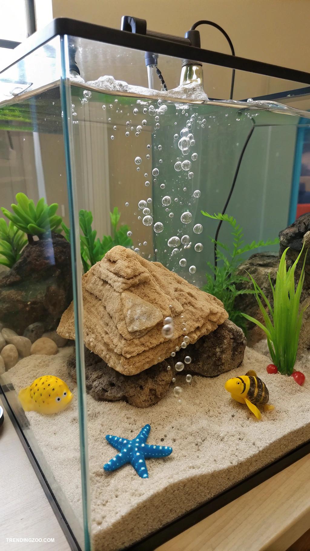 turtle tank ideas Interactive tank with floating toys