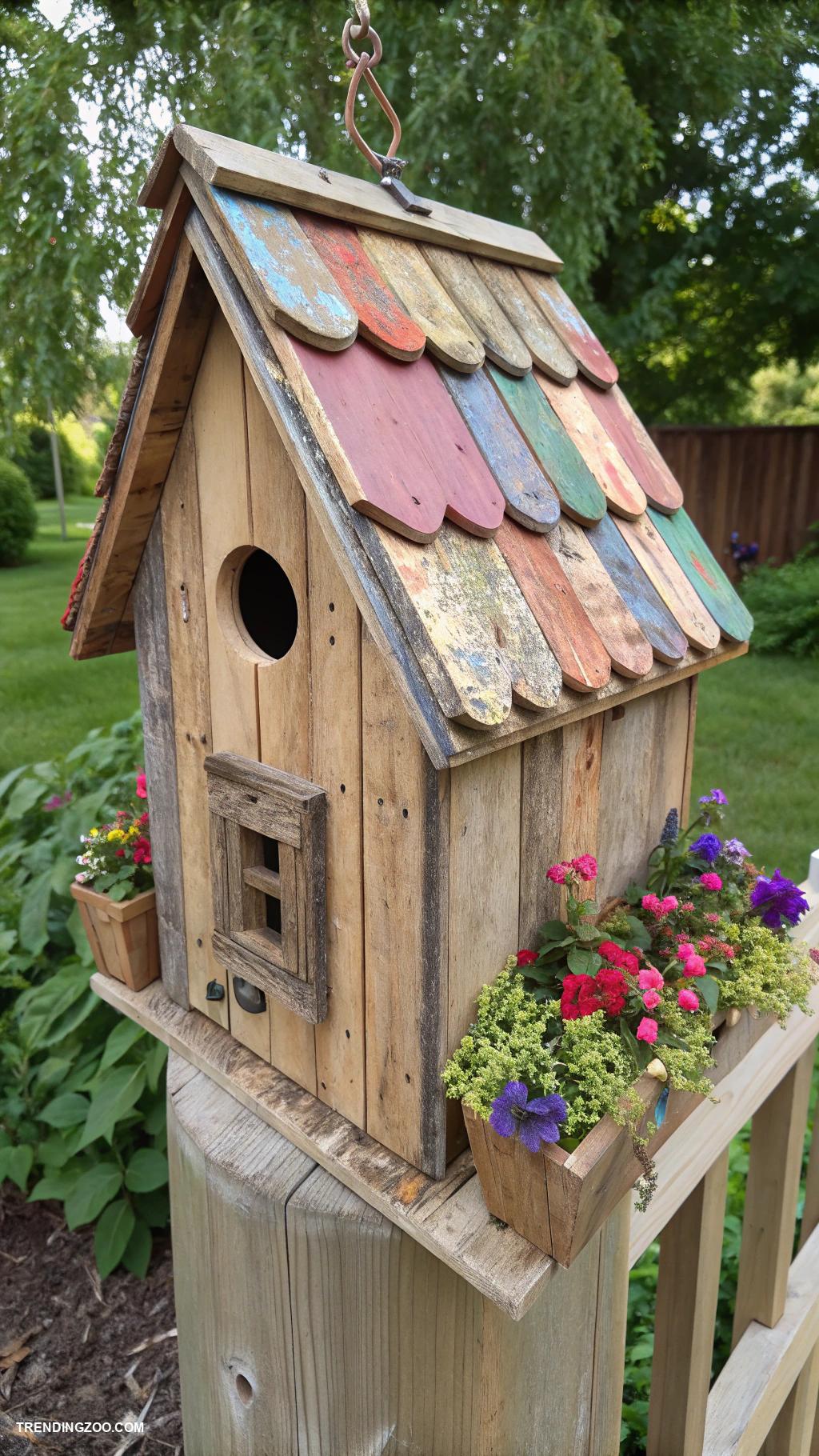 unique bird houses Recycled pallet birdhome