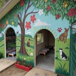 animal rescue shelter designs Artistic mural covered animal haven