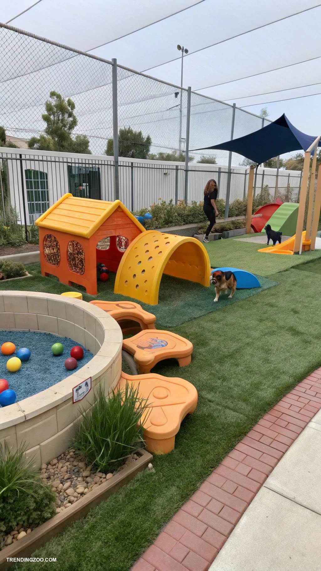 animal rescue shelter designs Interactive playground for adoptable pets