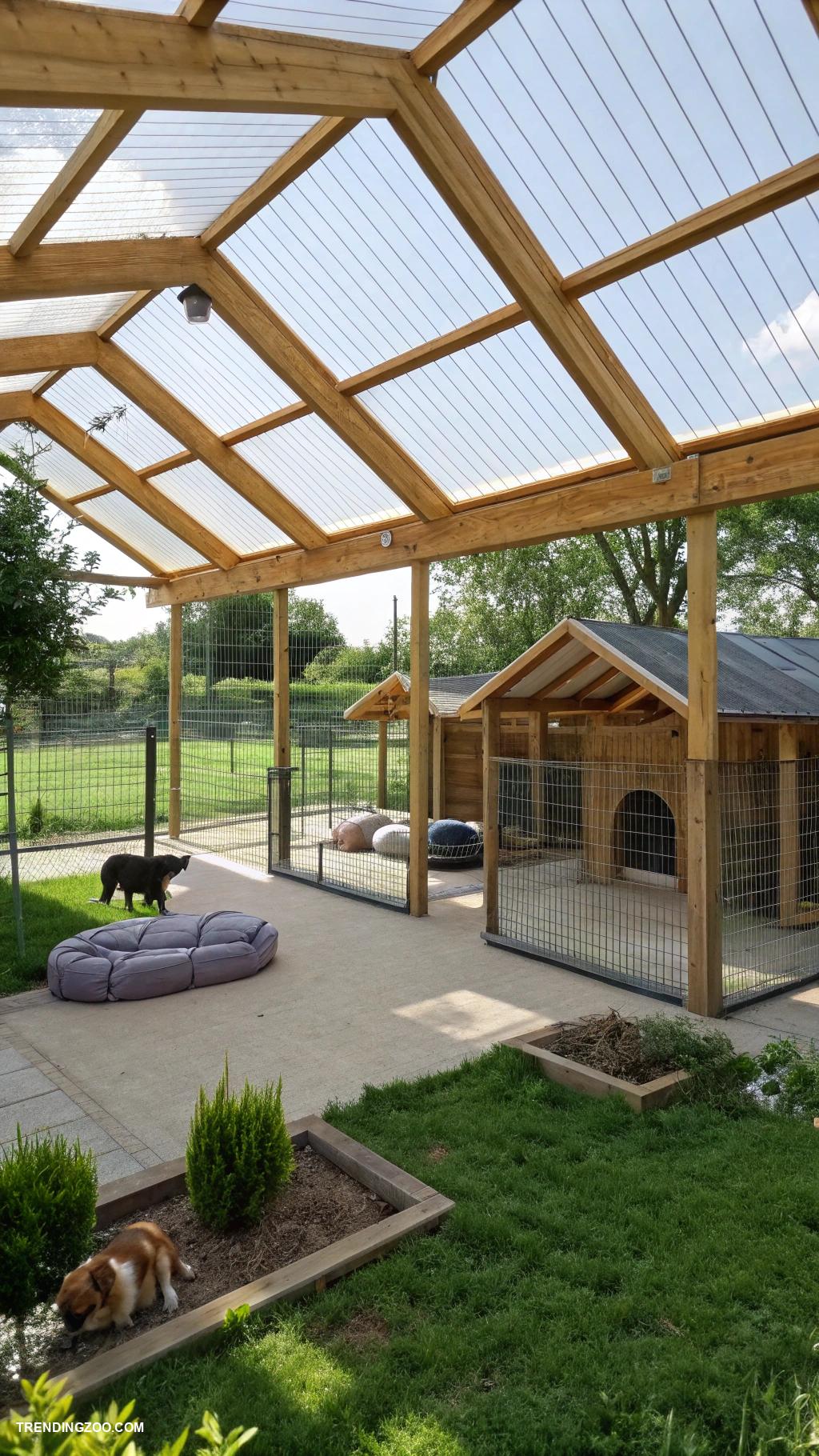 animal rescue shelter designs Open air pavilion for large dogs