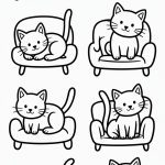 cat doodles on chair