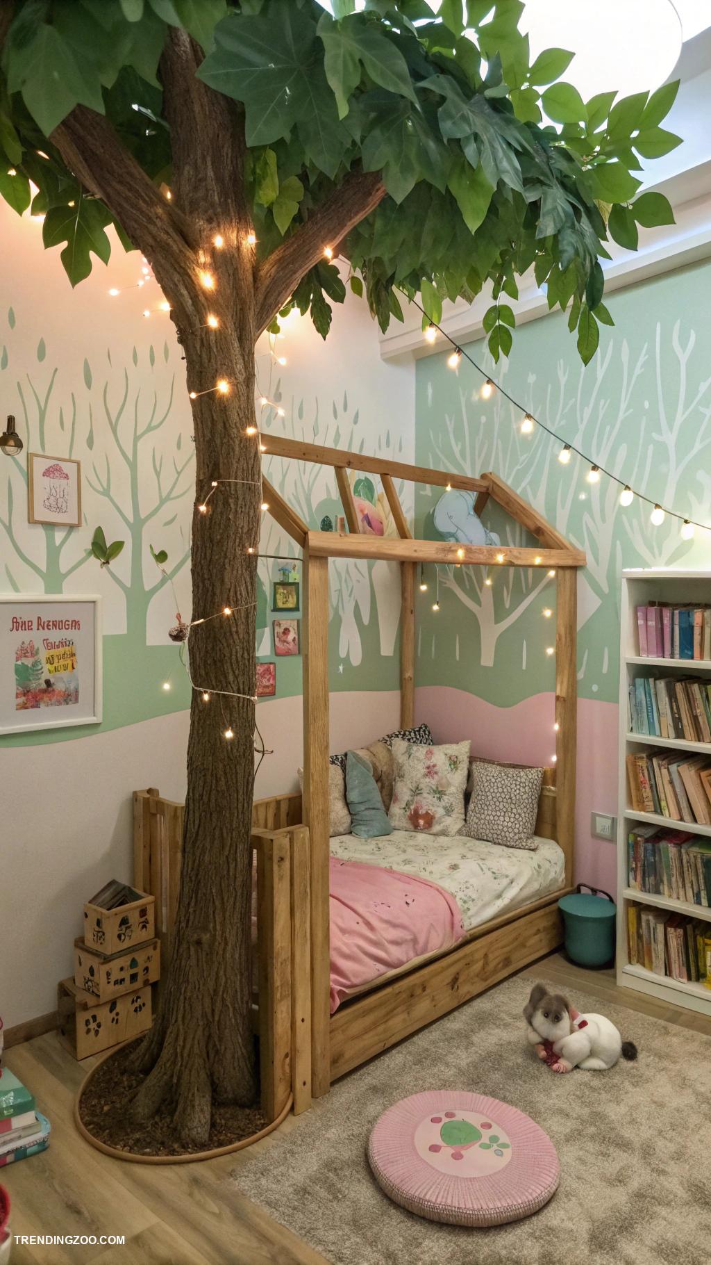 cat girls bedroom ideas Treehouse style bed for adventurous spirits