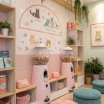 cat villa ideas Cat cafe with treat dispensers