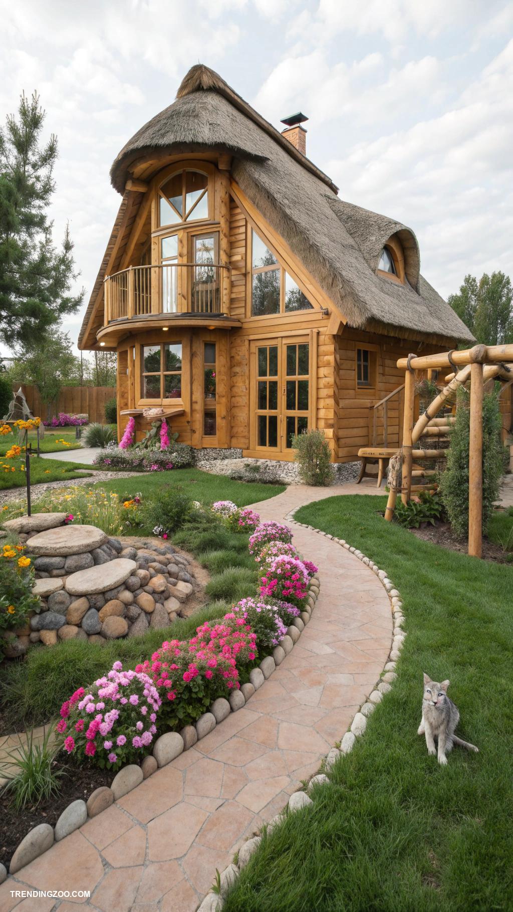 cat villa ideas Charming cottage with windows for sunbathing