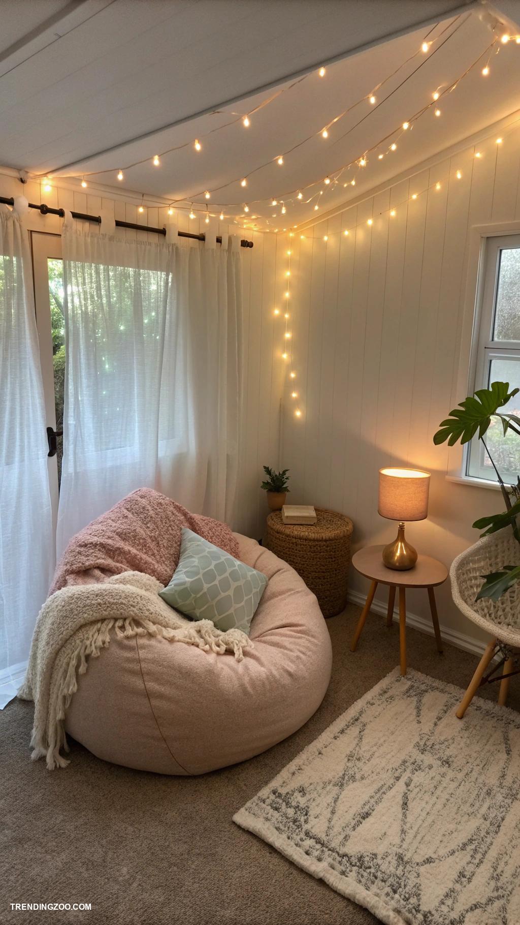 cat villa ideas Meditation nook with soft lighting
