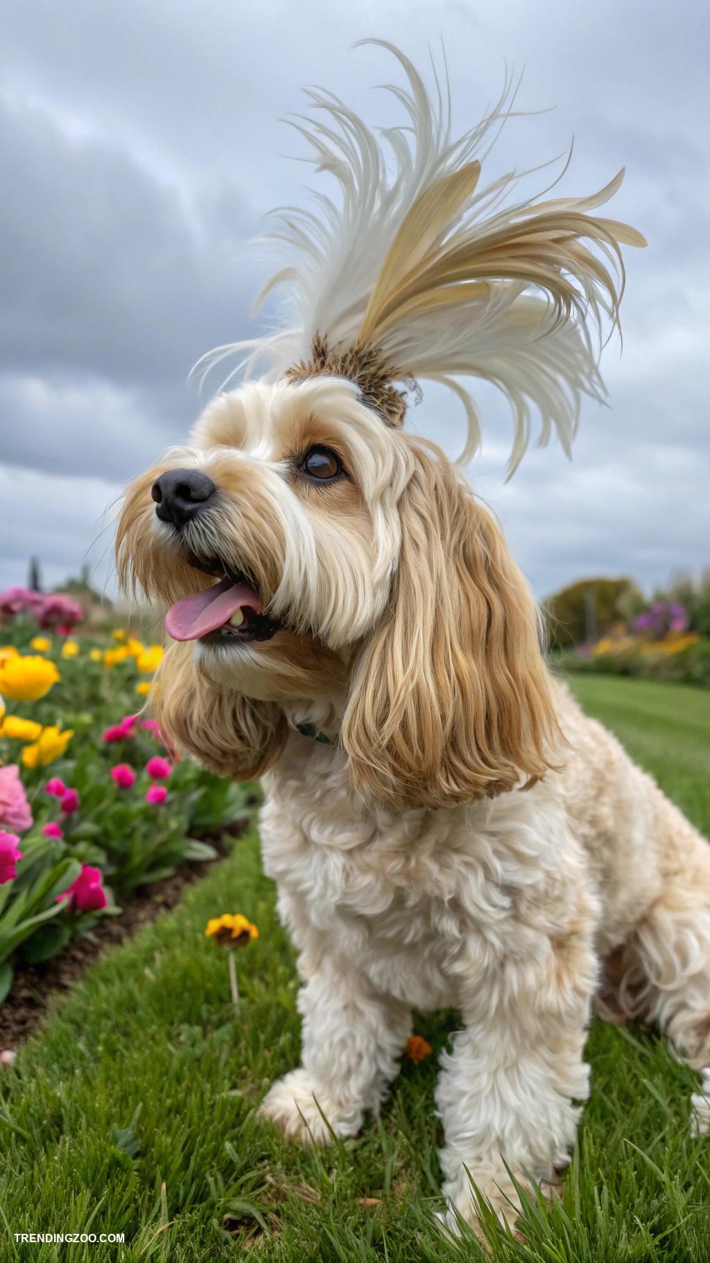 cavapoo haircuts Feathered cut for a playful appearance