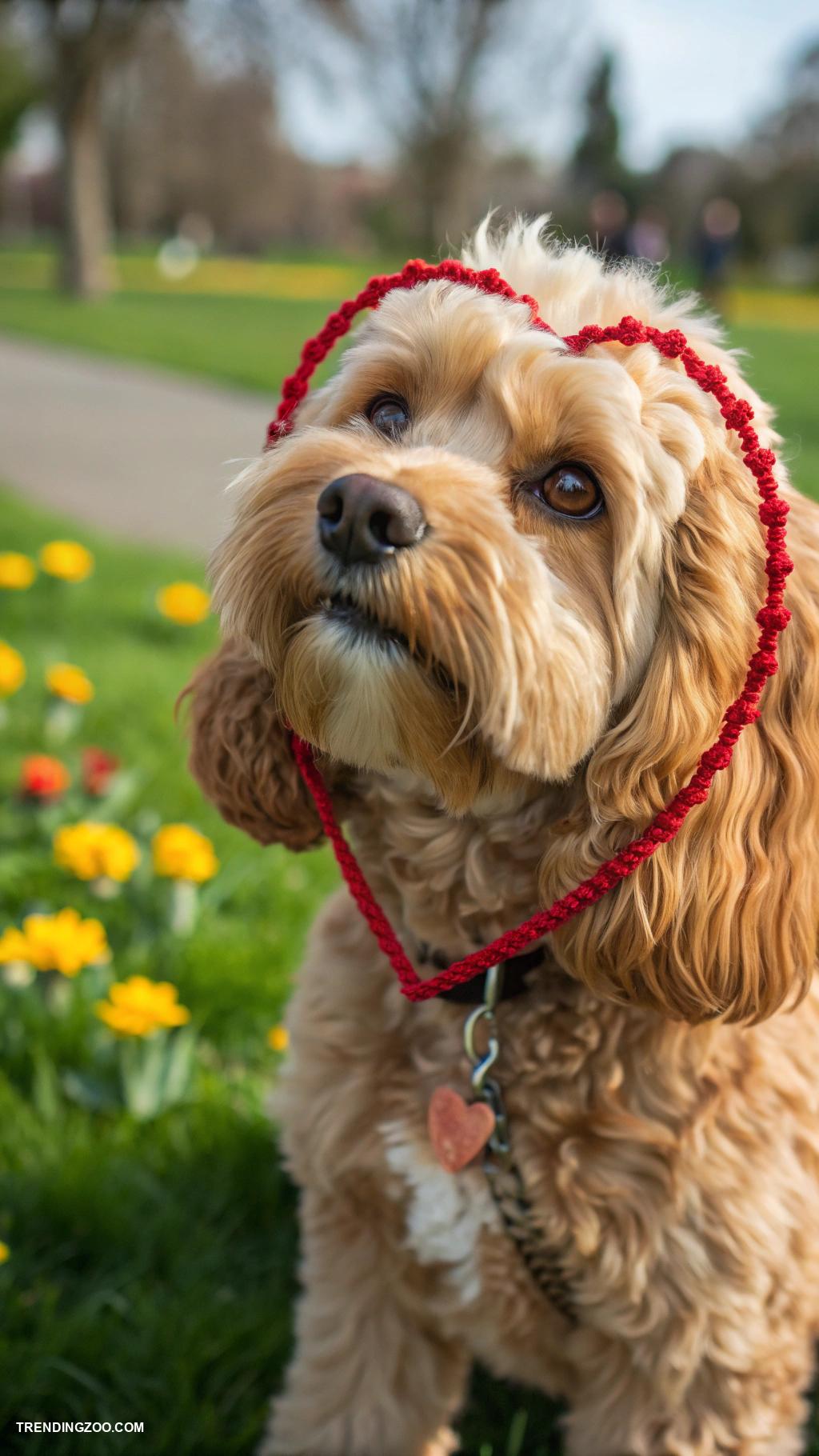 cavapoo haircuts Heart shaped trim around the face