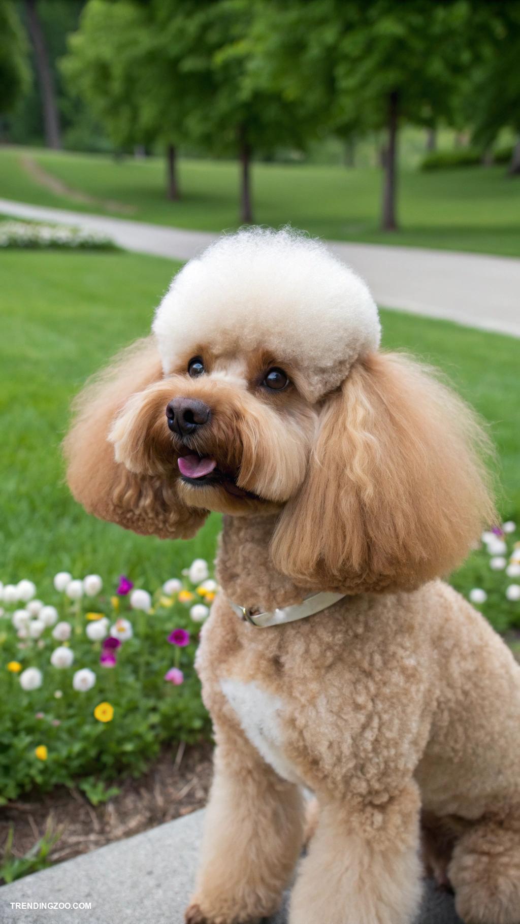 cavapoo haircuts Poodle style fluffy top with short sides