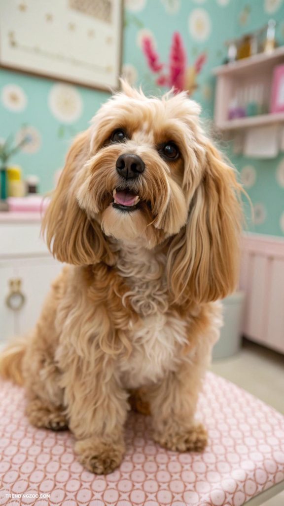 cavapoo haircuts Retro 70s inspired shaggy haircut