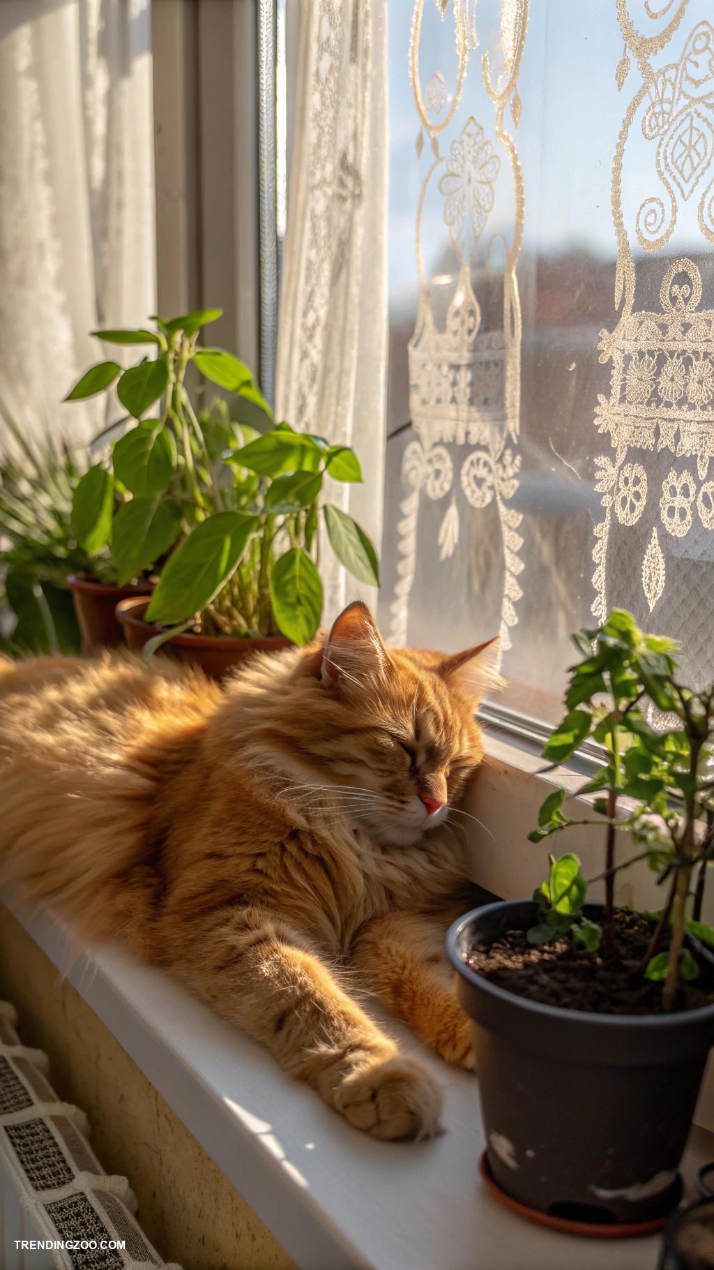 cute cat phone wallpapers Cats lounging in sunlit window sills