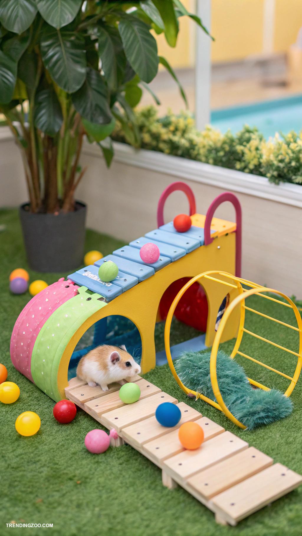 cute hamsters Hamster obstacle course Fun challenges for pets