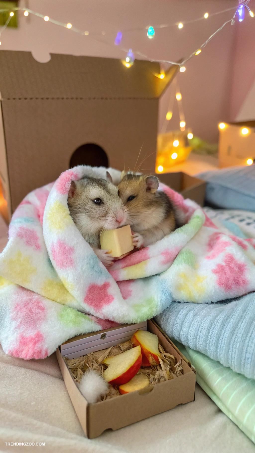 cute hamsters Hamster sleepover Cozy cuddles for your pets