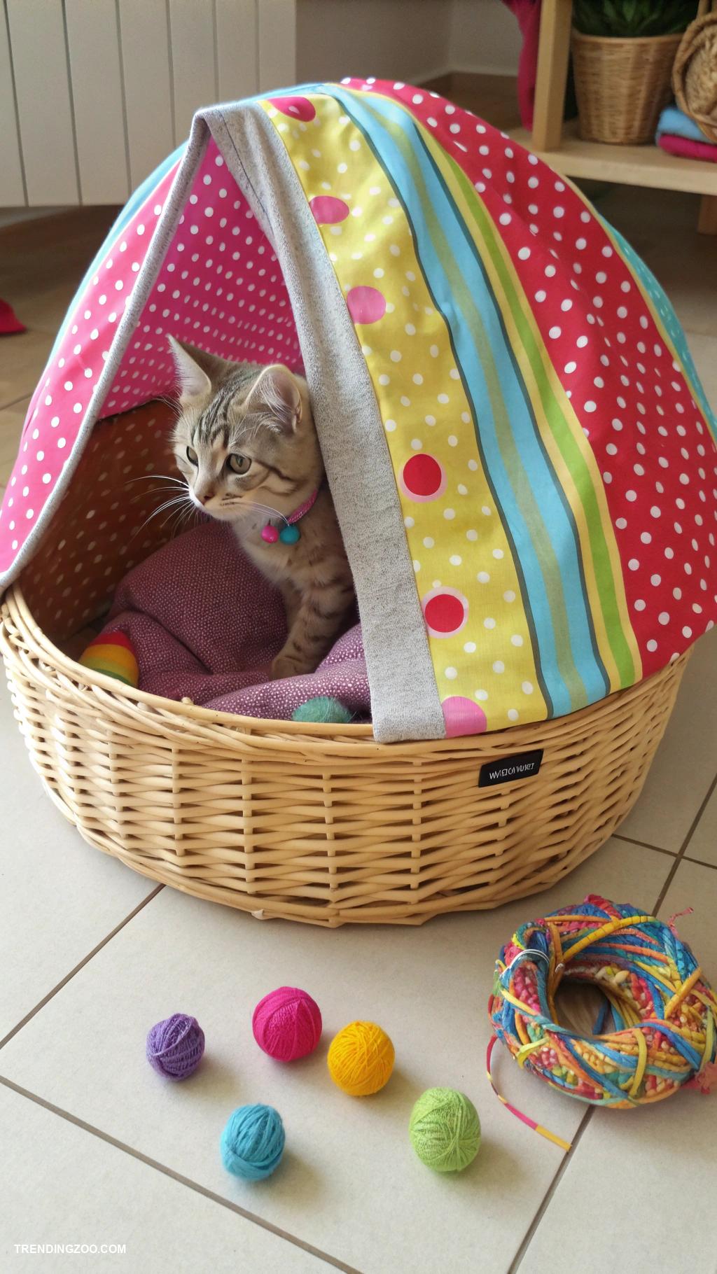 diy kitten house T shirt basket cat bed