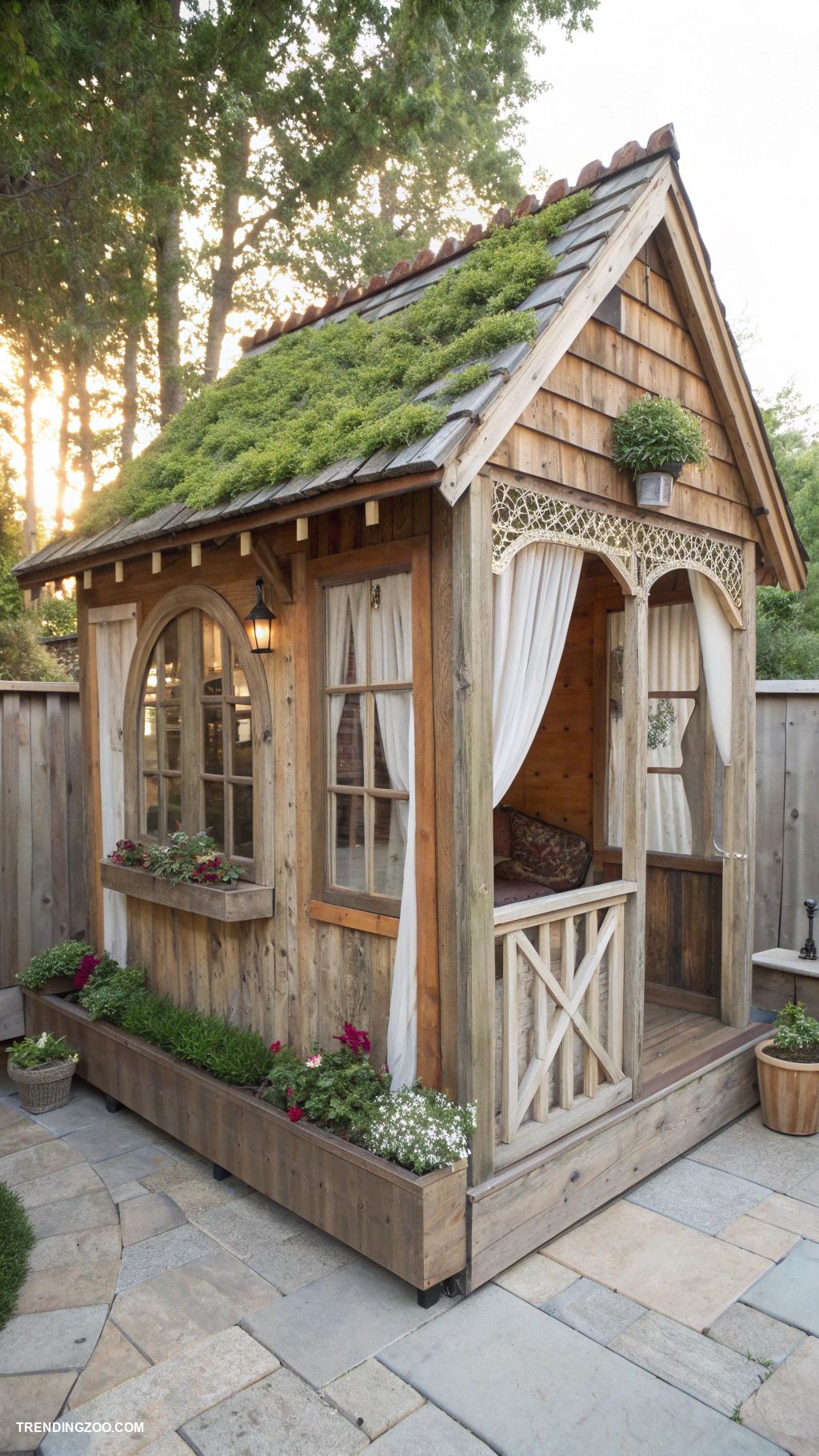 diy wooden cat house Garden shed inspired cozy retreat