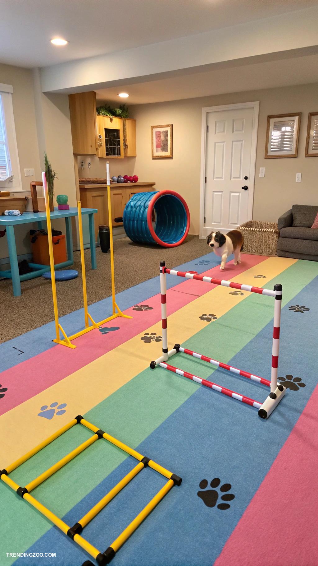 dog rooms in house Customizable indoor agility course