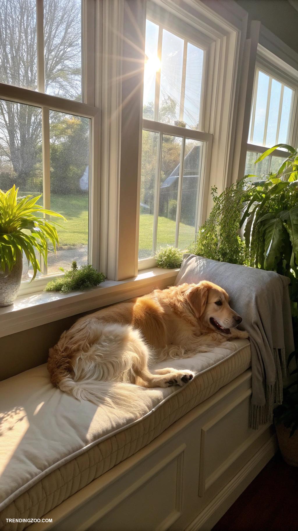 dog rooms in house Sunlit window perch for relaxation