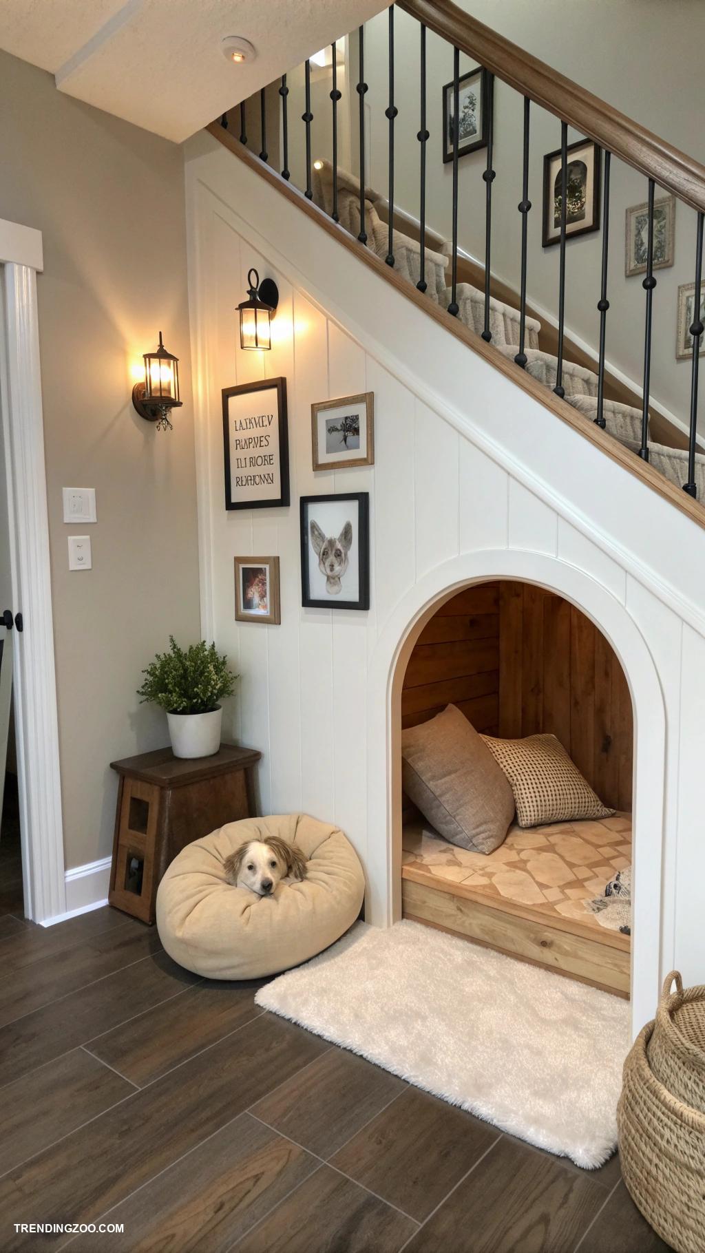 dog rooms in house Under stair cozy dog cave