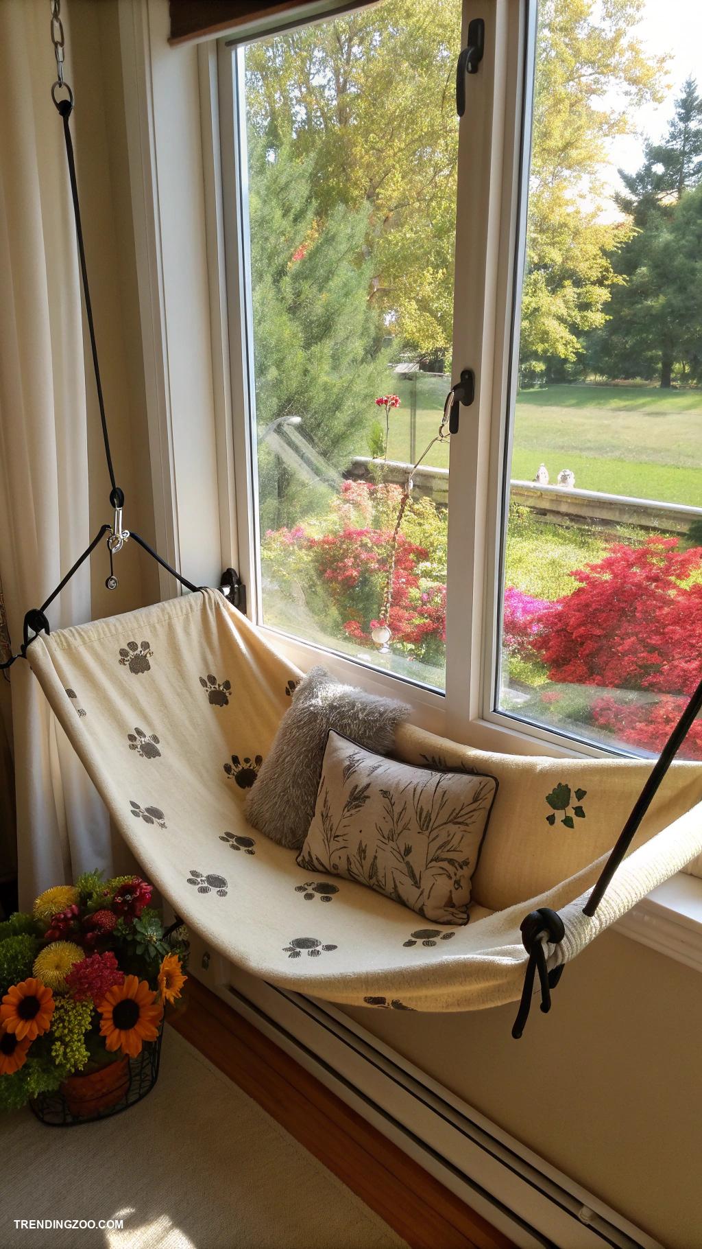 dog window perch ideas Hammock style perch for ultimate relaxation