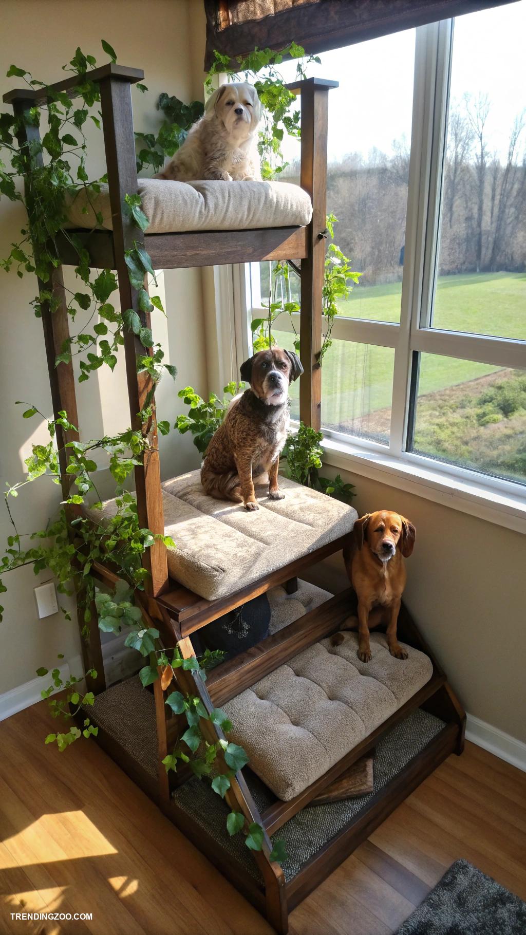 dog window perch ideas Multi tiered platform for climbing enthusiasts