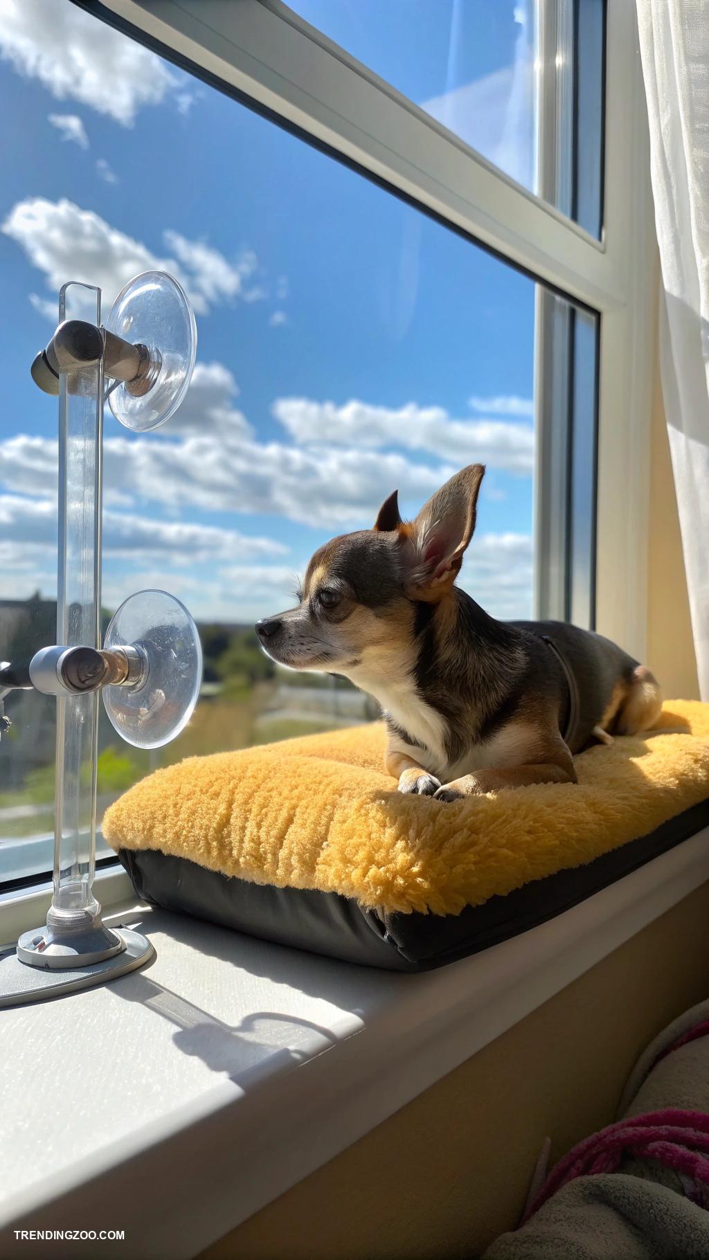 dog window perch ideas Suction cup mounted perch for small breeds