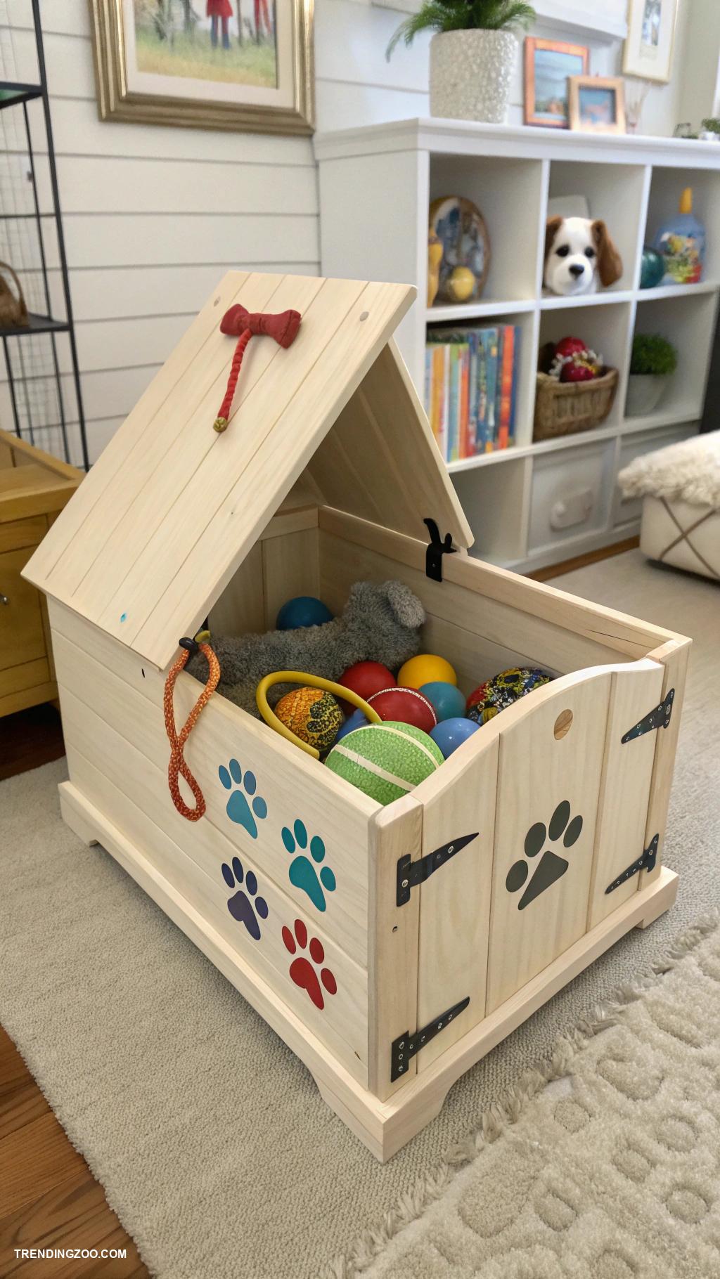 doggie room ideas Retractable toy storage hideaway