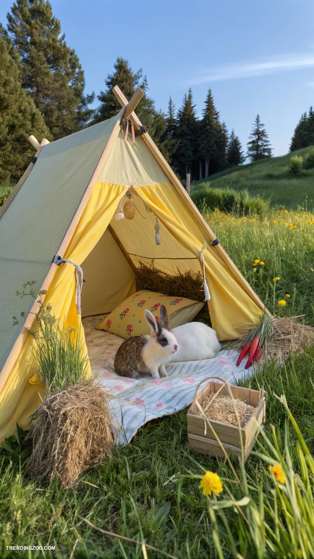 outdoor rabbit enclosure ideas Canvas tent rabbit enclosure for camping