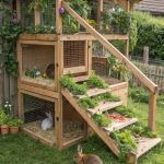 outdoor rabbit enclosure ideas Multi level garden rabbit palace