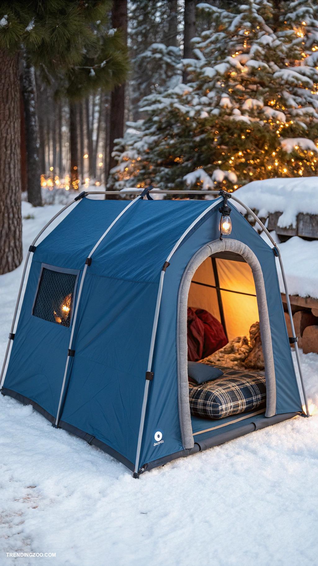outdoor winter dog house Portable tent with thermal liners