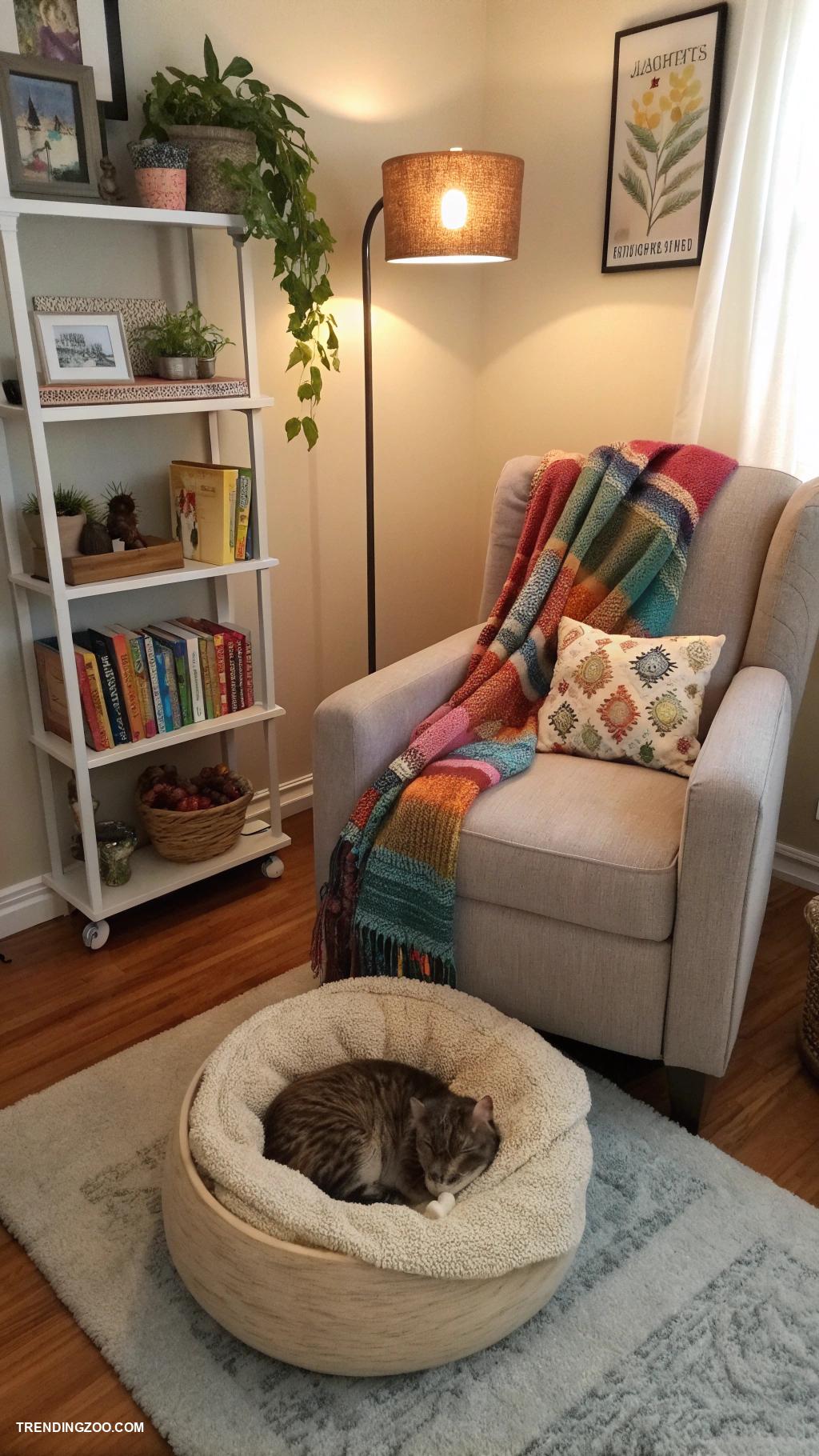 pet lounge ideas Cozy reading nook for pets and owners