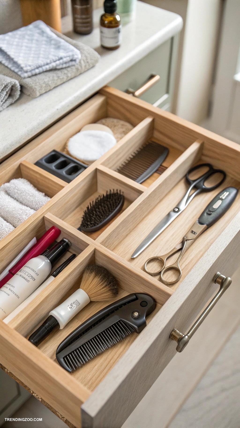 pet supplies organization ideas Drawer dividers for pet grooming tools