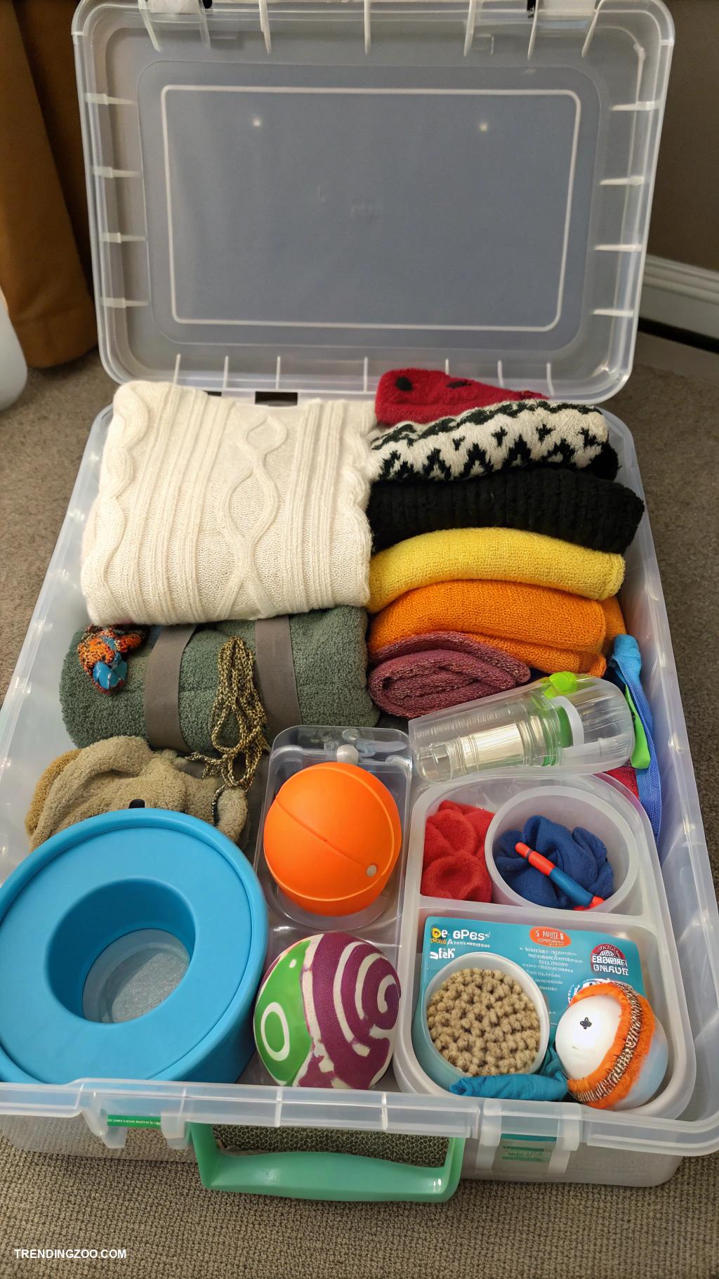 pet supplies organization ideas Under bed storage for seasonal pet items