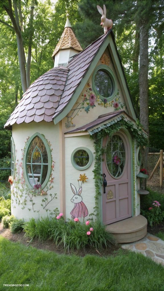 bunny sheds Fairy tale themed shed with whimsical motifs