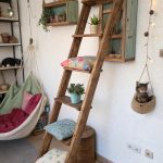 cat friendly home ideas Repurposed furniture for a feline playground