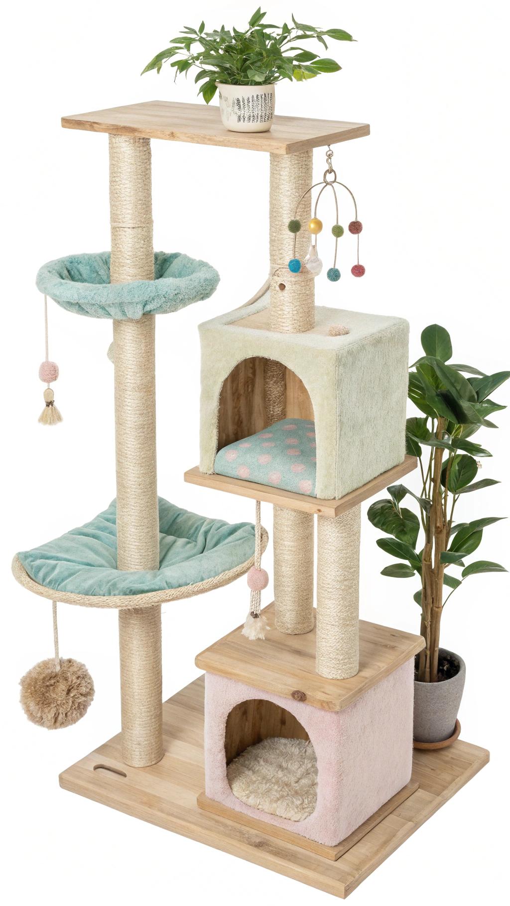 catification ideas Multi level cat tree with ramps