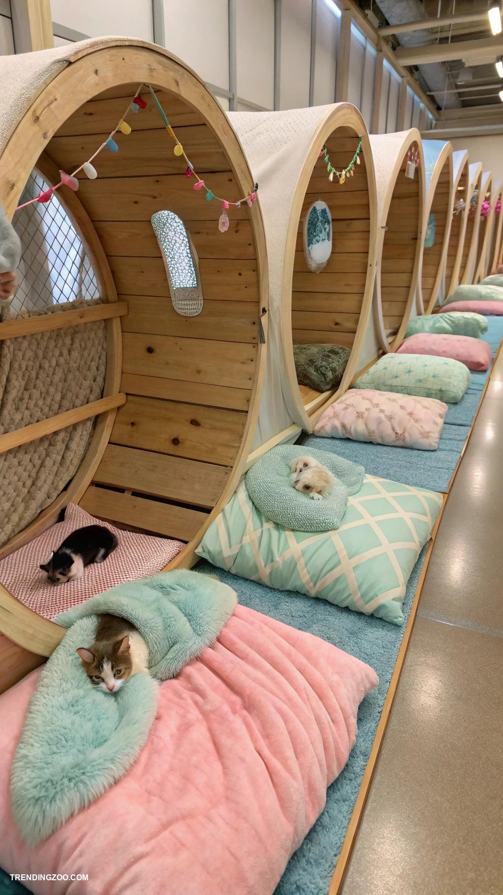 cozy cat shack ideas Tunnel system connecting multiple cozy beds