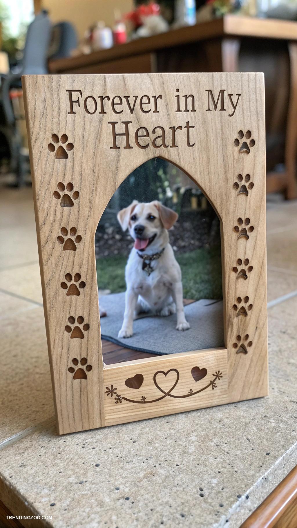 diy dog gifts Personalized paw print photo frame